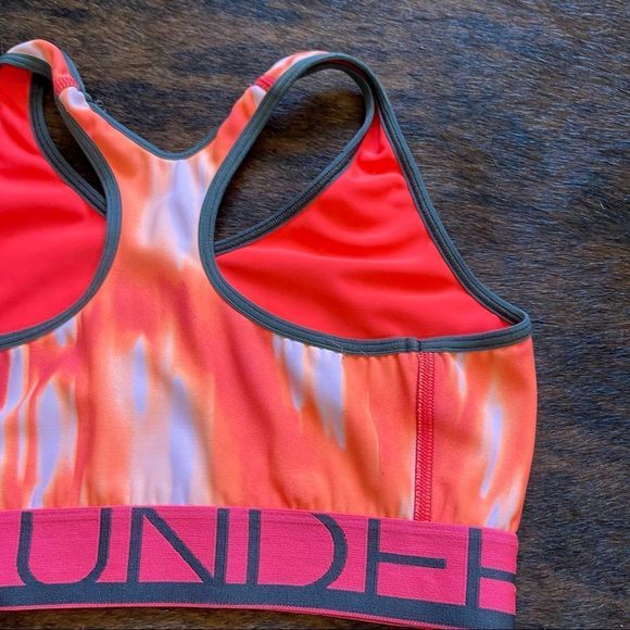 Under Armour Neon Pink Tie Dye Style Sports Bra - Picture 5 of 7